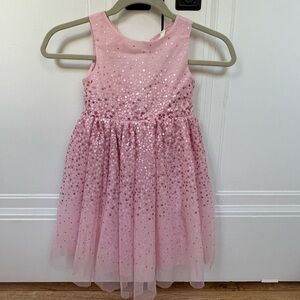 Pink sequined tulle dress 4T